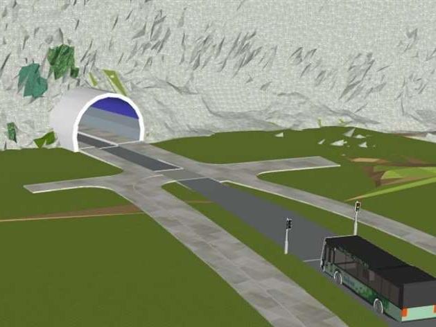 An artist's impression of what the tunnel will look like
